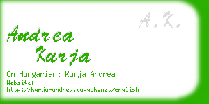 andrea kurja business card